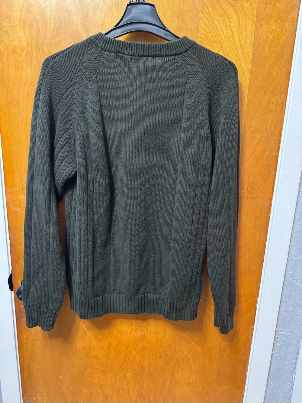 St. John's Bay Olive Cable Knit Crewneck Sweater